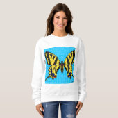 Staartvlinder (wit) - Dames sweatshirt (Voorkant volledig)