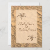 Staarvis-strand-bestemming bruiloft kaart (Achterkant)