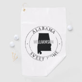 Staat Alabama Golf Towel gepersonaliseerd Golfhanddoek (Insitu)