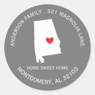 Staat ALABAMA Nieuwe sticker van label voor thui
