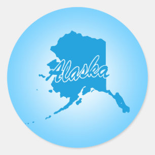 Staat Alaska Ronde Sticker
