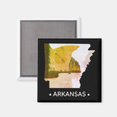  staat Arkansas Magnet Magneet (Voorkant / Achterkant)