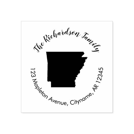 Staat Arkansas retouradres rubberstempel (Afrduk)
