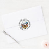 Staat Arkansas Ronde Sticker (Envelop)