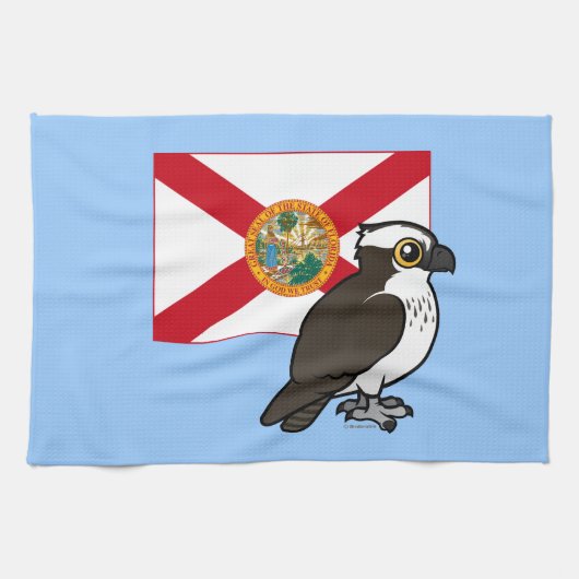 Staat Birdorable of Florida Theedoek (Horizontaal)