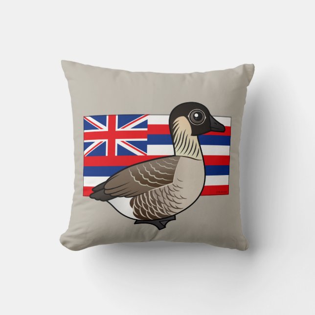 Staat Birdorable of Hawaii: Nene Kussen (Voorkant)