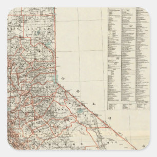 Staat Californië 2 Vierkante Sticker