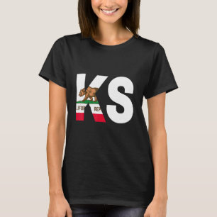 Staat Californië Flag Kansas KS Cities and Stat T-shirt