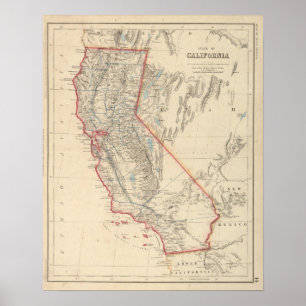 Staat Californië Poster