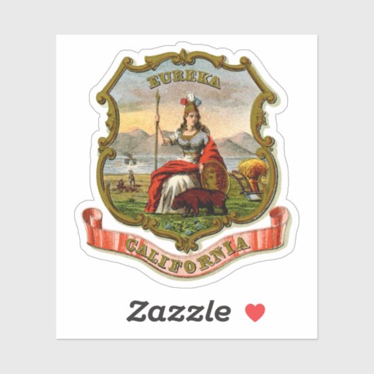  staat Californië Sticker (Vel)