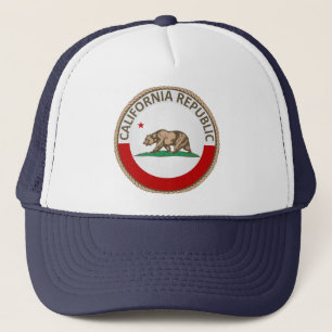 Staat Californië-vlagzeetrankel Hat Trucker Pet