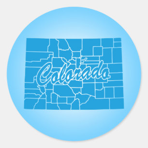 Staat Colorado Ronde Sticker
