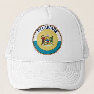 Staat Delaware Flag Seal Trucker Hat Pet