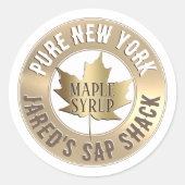 Staat en Bedrijfsnaam Gouden Maple Leaf Mini Label (Voorkant)