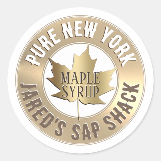 Staat en Bedrijfsnaam Gouden Maple Leaf Mini Label (Voorkant)