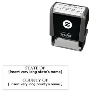 Staat en County Plaats Blanco Notaris Handtekening Zelfinktende Stempel