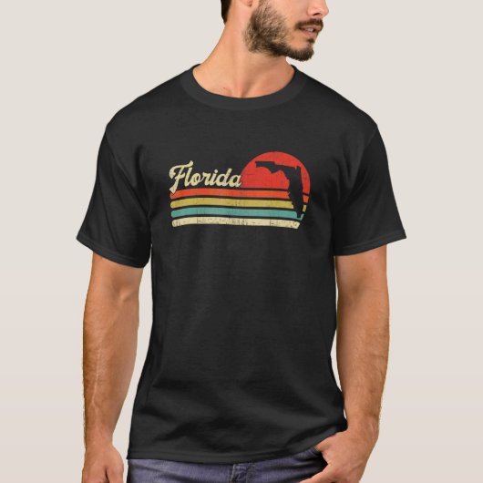 staat Florida Klassieke kaart Retro Fl Origina T-shirt (Voorkant)