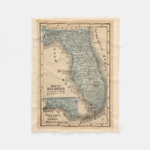  staat Florida Map Fleece Deken (Voorkant)