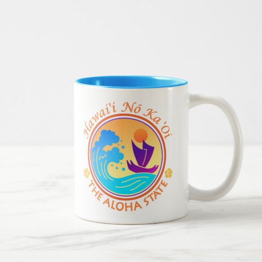 Staat Hawaii Aloha Tweekleurige Koffiemok (Rechts)