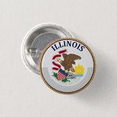 Staat Illinois Flag Seal Button (Voorkant /achterkant)