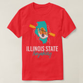 Staat Illinois Kayak Kayaking buitenshuis Pap Husb T-shirt (Design voorkant)