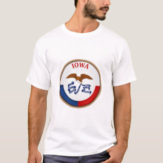 Staat Iowa Vlag T-Shirt