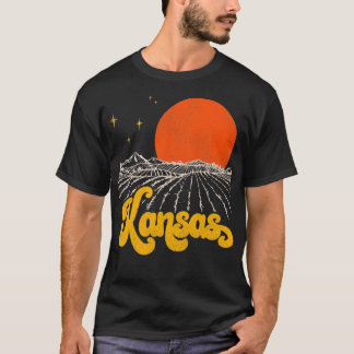 staat Kansas Mid Century Distress Aes T-shirt