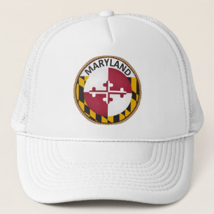 Staat Maryland Flag Seal Trucker Hat Pet