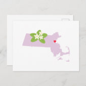 Staat Massachusetts Briefkaart (Voorkant / Achterkant)