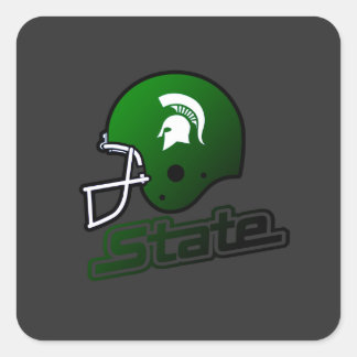 Staat Michigan Green Black Vierkante Sticker