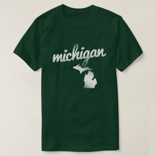 Staat Michigan wit T-shirt (Design voorkant)