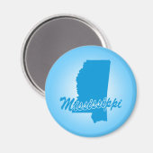 Staat Mississippi Magnet Magneet (Voorkant / Achterkant)