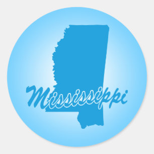 Staat Mississippi Ronde Sticker