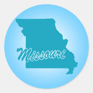 Staat Missouri Ronde Sticker