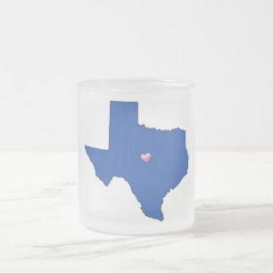 Staat mok/Texas-Huis is waar het hart is Matglas Koffiemok