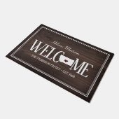 Staat Montana Personalized Woodgrain Deurmat (Schuin)