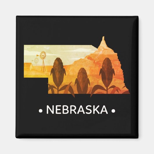 staat Nebraska Magnet Magneet (Voorkant)