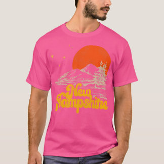  staat New Hampshire midden century Distres T-shirt