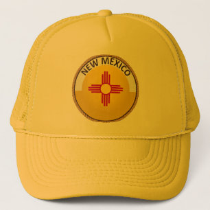 Staat New Mexico Flag Seal Trucker Hat Trucker Pet