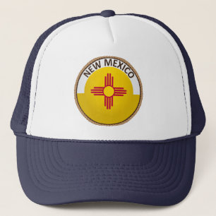 Staat New Mexico Flag Seal Trucker Hat Trucker Pet