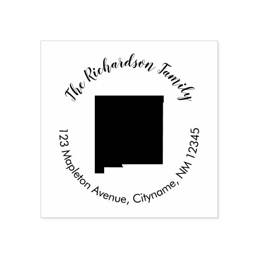 Staat New Mexico retouradres rubberstempel Rubberstempel (Afrduk)