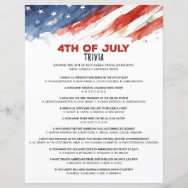 Staat Nickname 4th of July Party Game