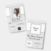 Staat Ohio Notaris Openbaar Badge met QR-code (Voor- en achterkant)