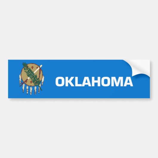 Staat Oklahoma Bumpersticker (Voorkant)
