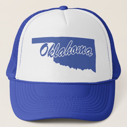 Staat Oklahoma Shape Trucker Hat Pet (Voorkant)