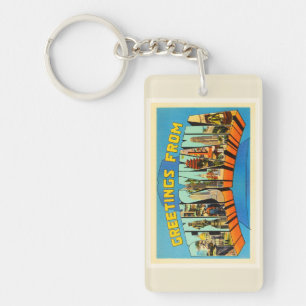 Staat Pennsylvania PA Vintage Travel Souvenir Sleutelhanger