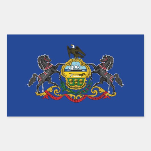 Staat Pennsylvania Rechthoekige Sticker (Voorkant)