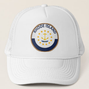 Staat Rhode Island Flag Seal Trucker Hat Pet