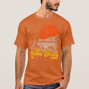 staat Rhode Island Midden-eeuwse nood T-shirt