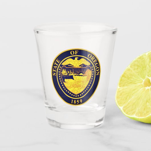 Staat Seal of Oregon Shot Glas (Voorkant)